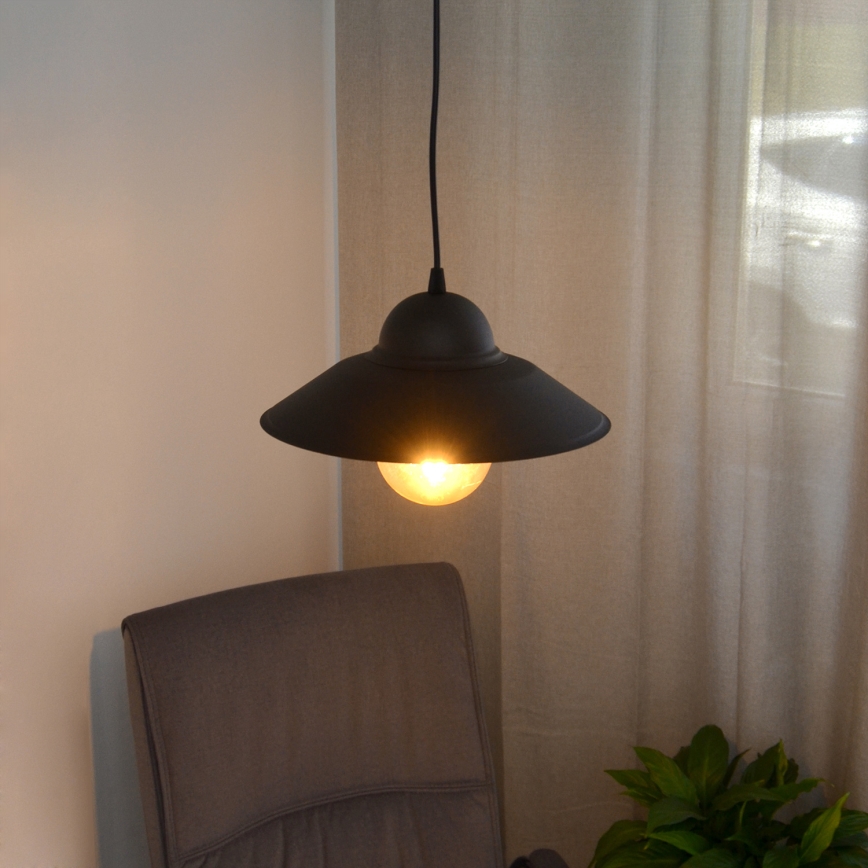 Żyrandol na lince SORAPIS 1xE27/15W/230V czarne