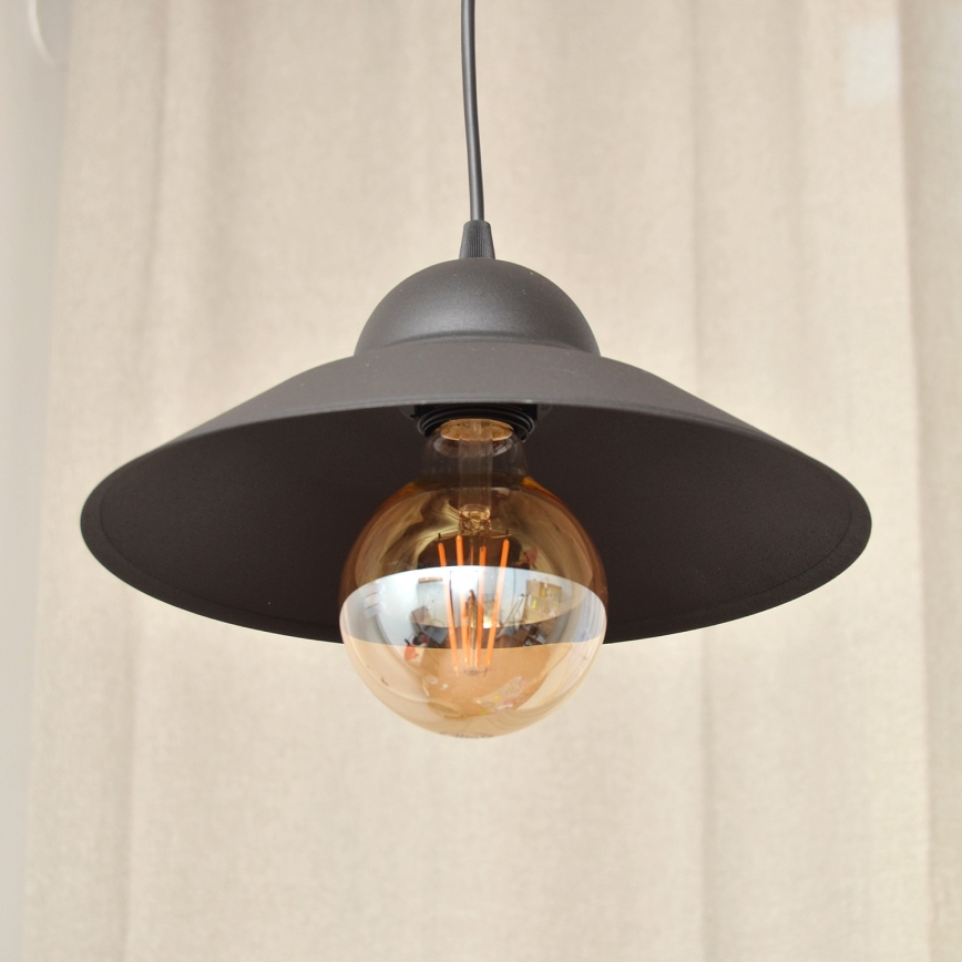 Żyrandol na lince SORAPIS 1xE27/15W/230V czarne
