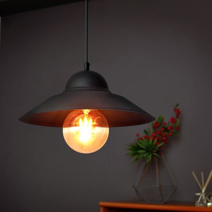Żyrandol na lince SORAPIS 1xE27/15W/230V czarne