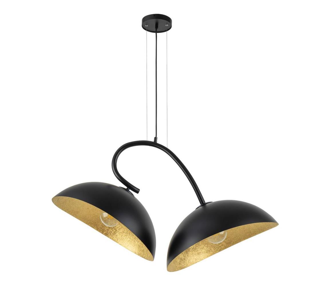Żyrandol na lince SPACE 2xE27/60W/230V czarne/złoty