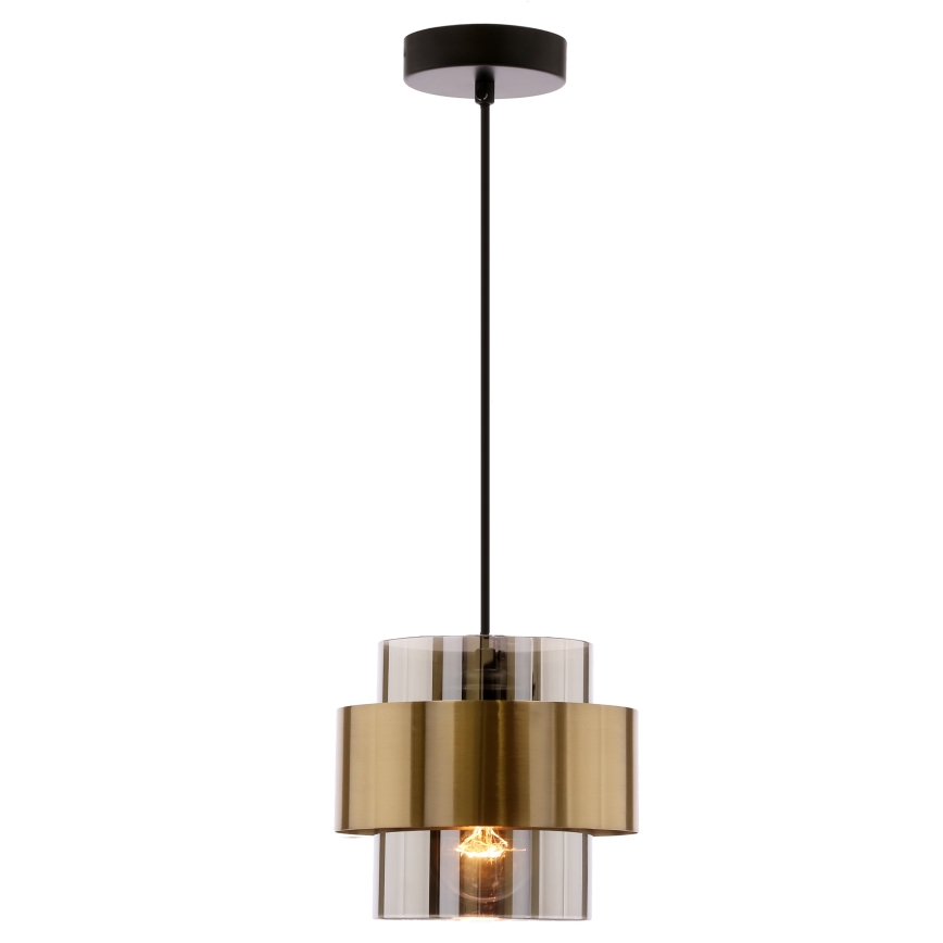 Żyrandol na lince SPIEGA 1xE27/60W/230V złoty/czarny