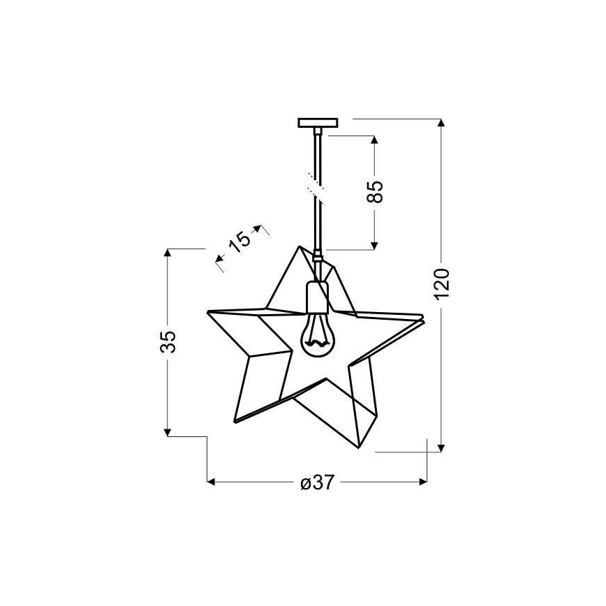Żyrandol na lince STAR 1xE27/60W/230V