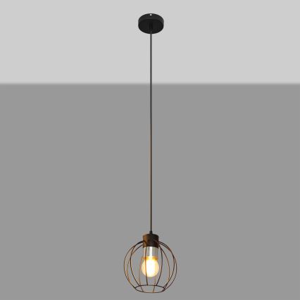 Żyrandol na lince STARLIGHT 1xE27/15W/230V czarny/srebrny