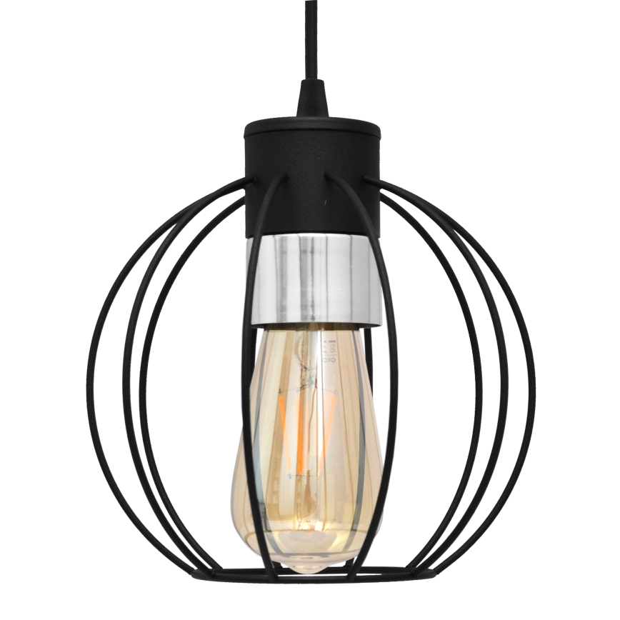 Żyrandol na lince STARLIGHT 1xE27/15W/230V czarny/srebrny
