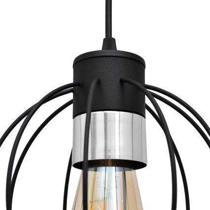 Żyrandol na lince STARLIGHT 1xE27/15W/230V czarny/srebrny
