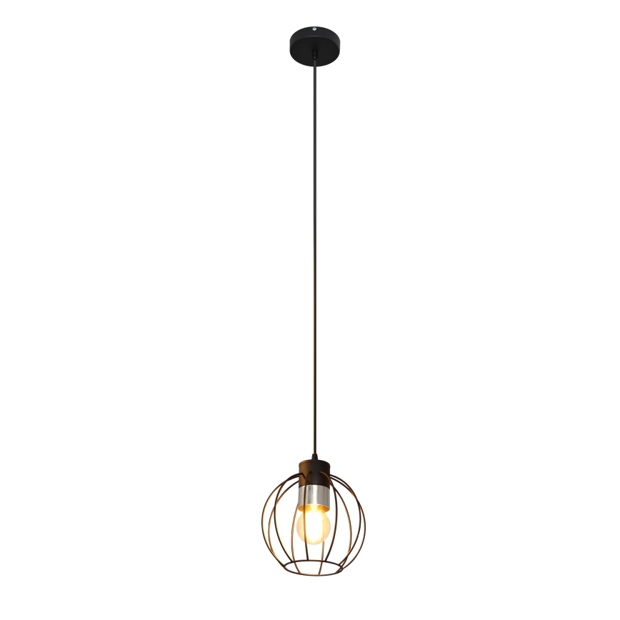 Żyrandol na lince STARLIGHT 1xE27/15W/230V czarny/srebrny