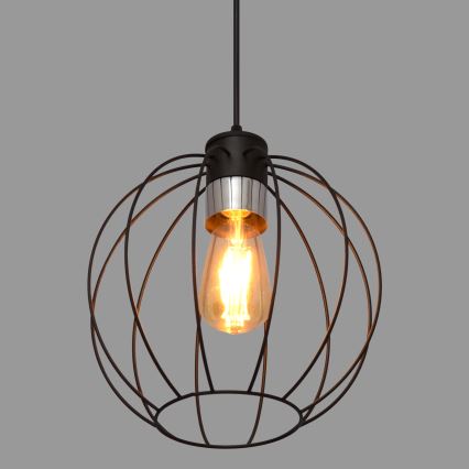 Żyrandol na lince STARLIGHT 1xE27/15W/230V czarny/srebrny