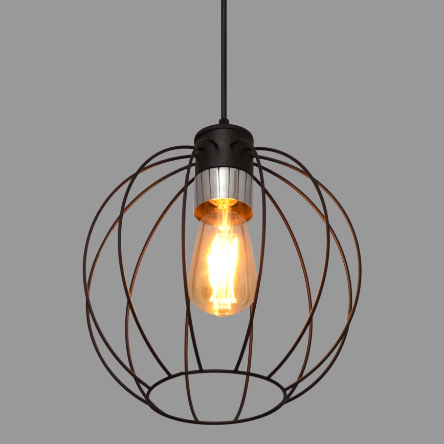 Żyrandol na lince STARLIGHT 1xE27/15W/230V czarny/srebrny