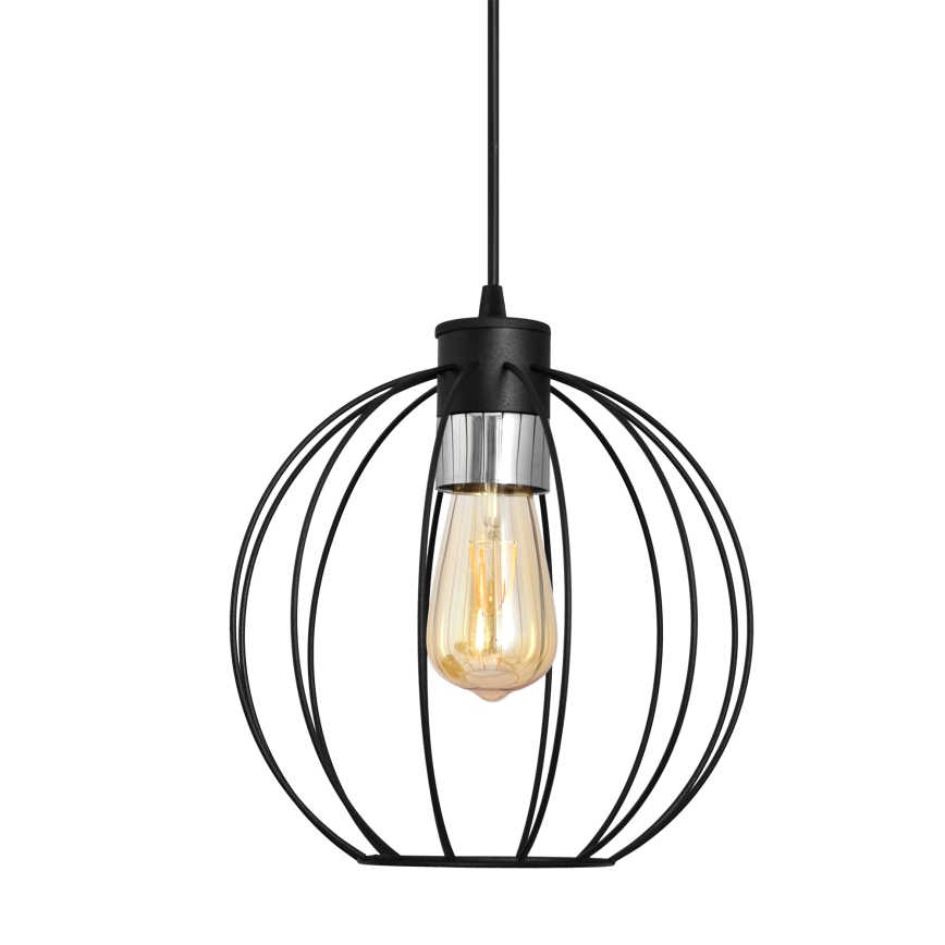 Żyrandol na lince STARLIGHT 1xE27/15W/230V czarny/srebrny