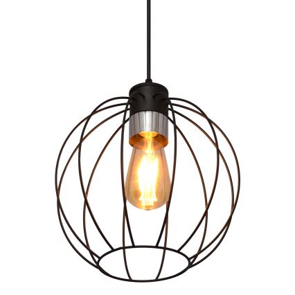 Żyrandol na lince STARLIGHT 1xE27/15W/230V czarny/srebrny