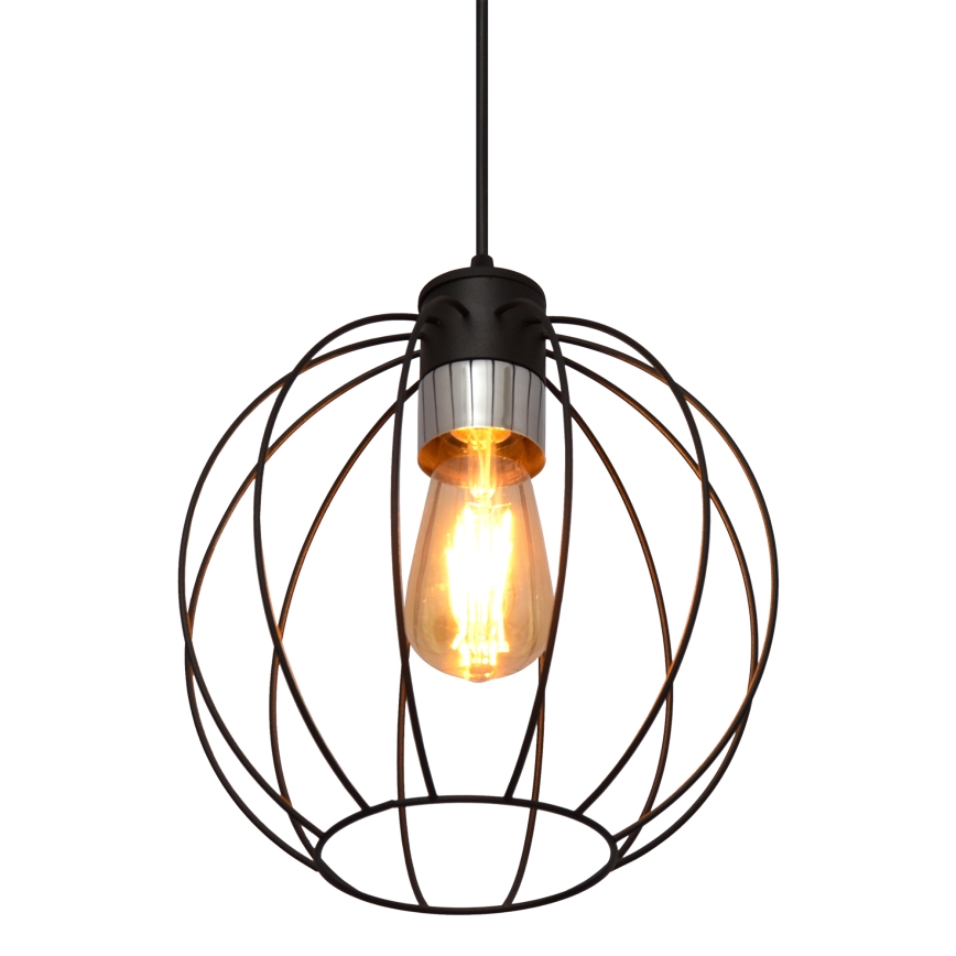Żyrandol na lince STARLIGHT 1xE27/15W/230V czarny/srebrny