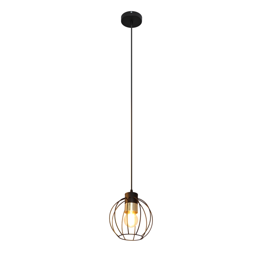 Żyrandol na lince STARLIGHT 1xE27/15W/230V czarny/złoty