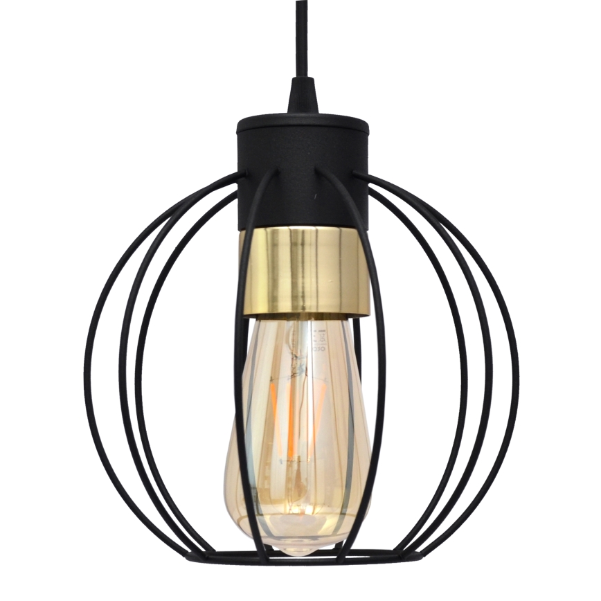 Żyrandol na lince STARLIGHT 1xE27/15W/230V czarny/złoty