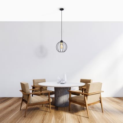 Żyrandol na lince STARLIGHT 1xE27/15W/230V czarny/złoty
