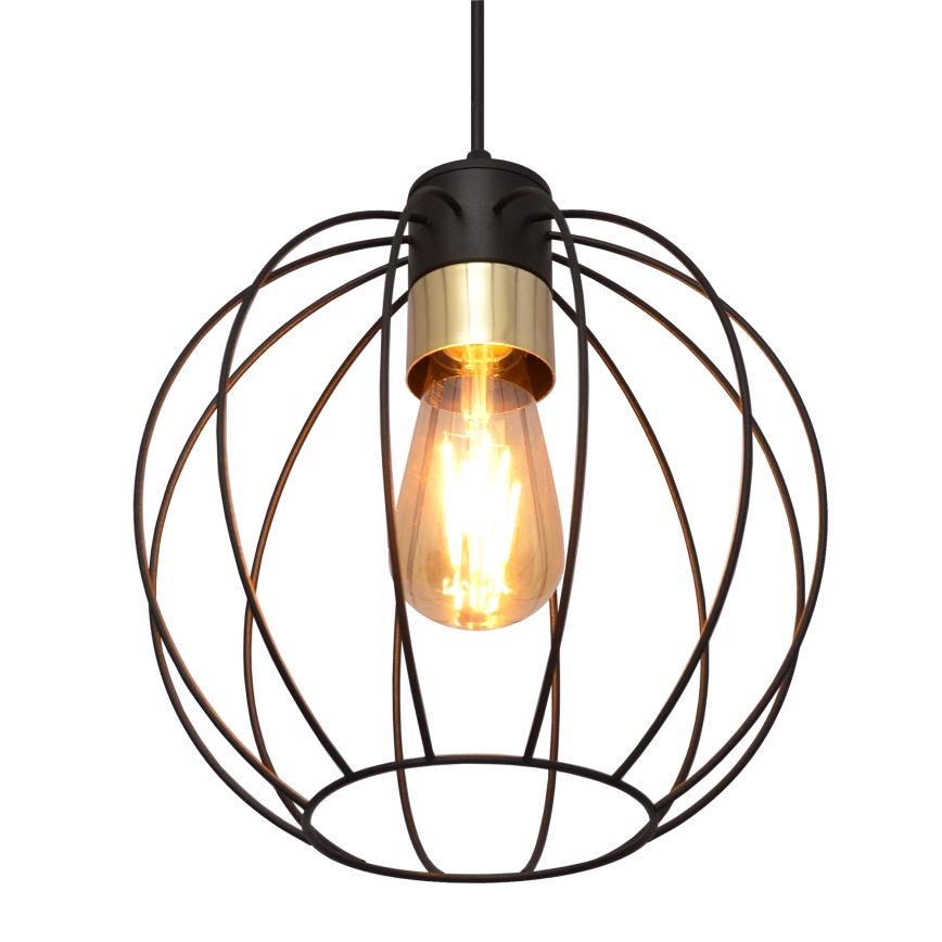 Żyrandol na lince STARLIGHT 1xE27/15W/230V czarny/złoty