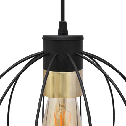 Żyrandol na lince STARLIGHT 1xE27/15W/230V czarny/złoty