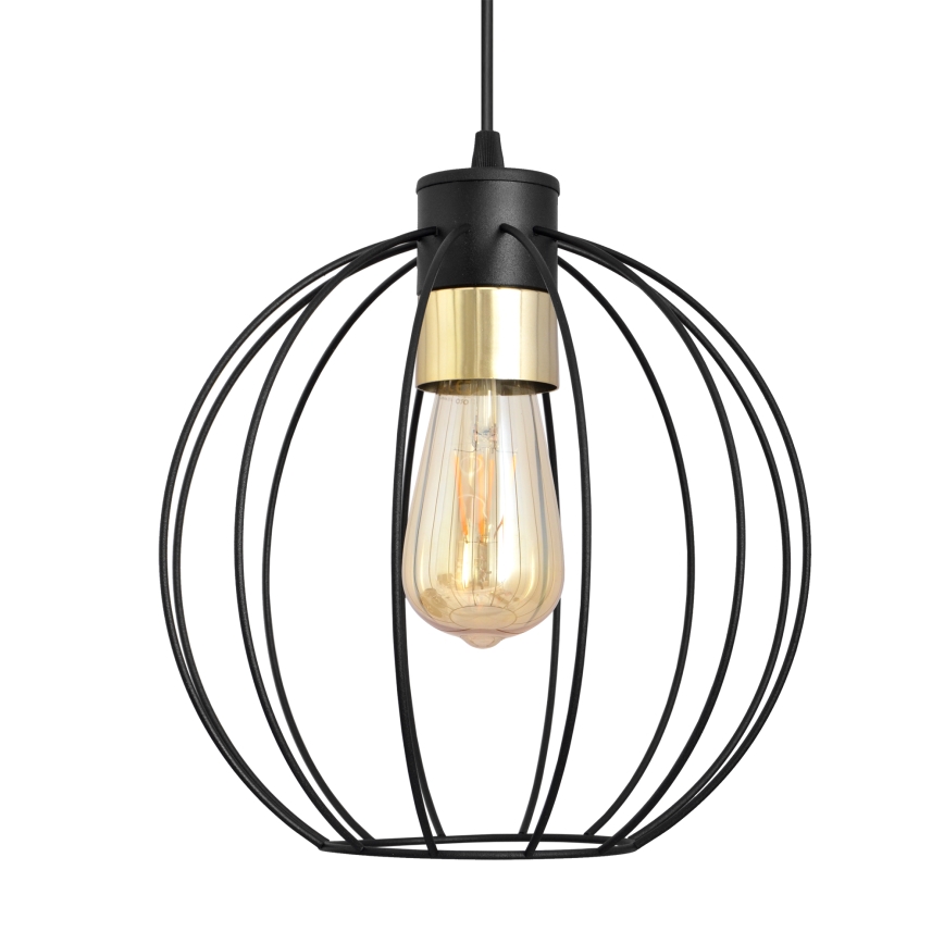 Żyrandol na lince STARLIGHT 1xE27/15W/230V czarny/złoty