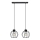 Żyrandol na lince STARLIGHT 2xE27/15W/230V czarny/srebrny