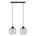 Żyrandol na lince STARLIGHT 2xE27/15W/230V czarny/złoty
