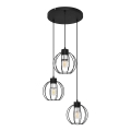 Żyrandol na lince STARLIGHT 3xE27/15W/230V czarny/srebrny