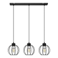 Żyrandol na lince STARLIGHT 3xE27/15W/230V czarny/srebrny