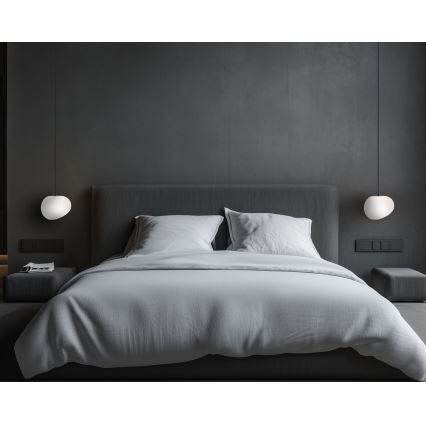 Żyrandol na lince STONES 1xE27/40W/230V śr. 20 cm