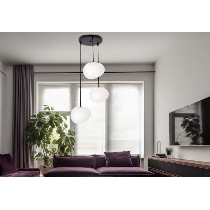 Żyrandol na lince STONES 3xE27/40W/230V