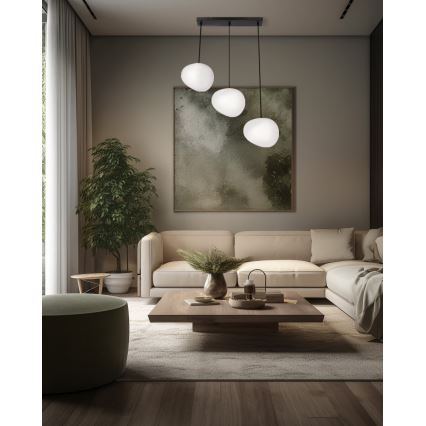 Żyrandol na lince STONES 3xE27/40W/230V