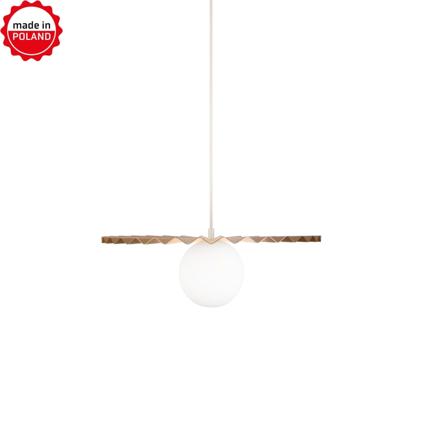 Žyrandol na lince SUNPLISS 1xG9/10W/230V śr. 40 cm złoty/kremowy