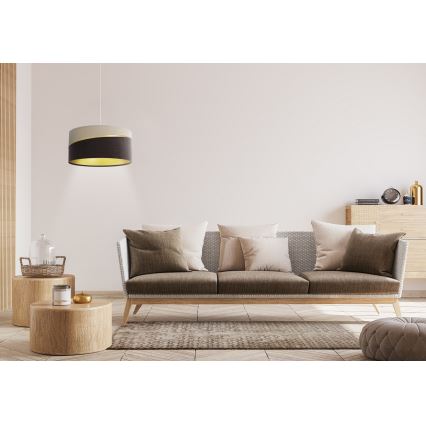 Żyrandol na lince SWING 1xE27/60W/230V brązowe/beżowe/złoty