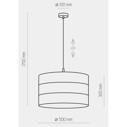 Żyrandol na lince TAGO 1xE27/25W/230V czarny/złoty