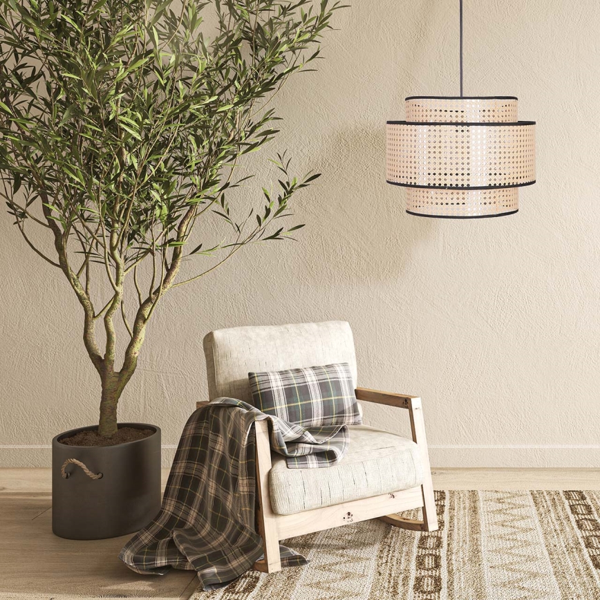Żyrandol na lince TAKARA 1xE27/20W/230V śr. 40 cm beżowy