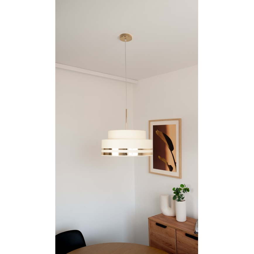Żyrandol na lince TAMI 1xE27/60W/230V beżowy/złoty