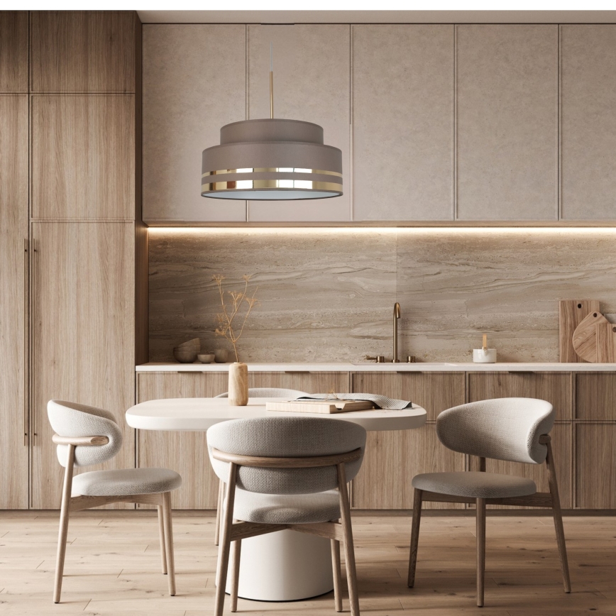 Żyrandol na lince TAMI 1xE27/60W/230V brązowy/złoty