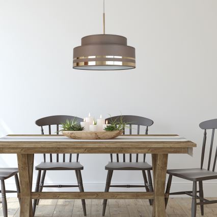 Żyrandol na lince TAMI 1xE27/60W/230V brązowy/złoty