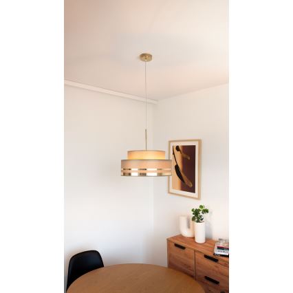 Żyrandol na lince TAMI 1xE27/60W/230V brązowy/złoty