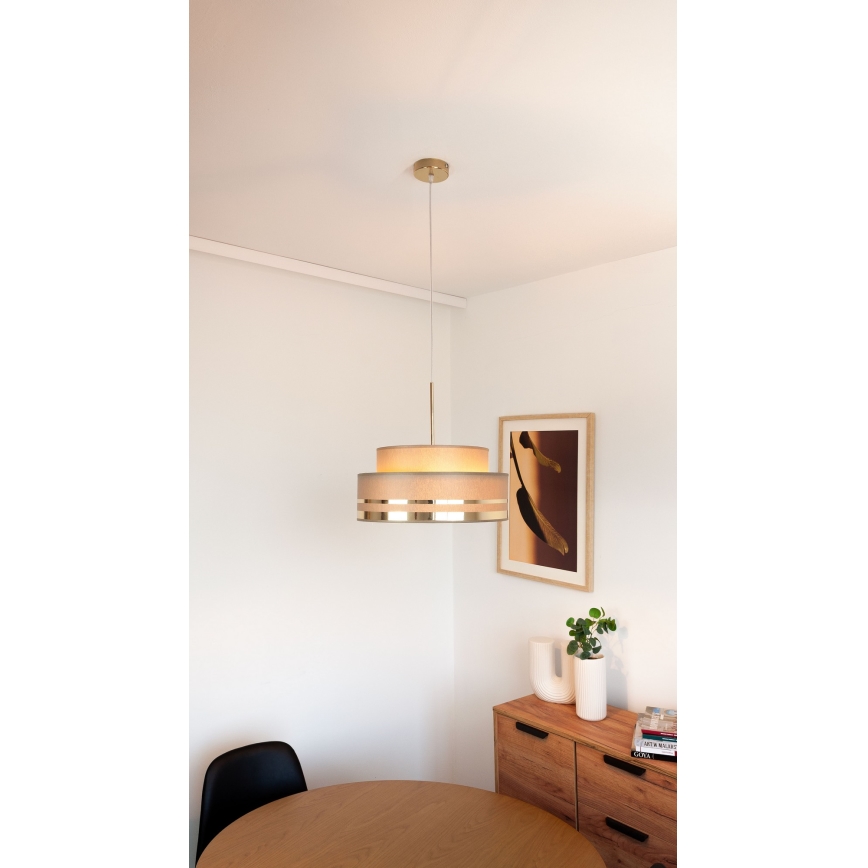 Żyrandol na lince TAMI 1xE27/60W/230V brązowy/złoty