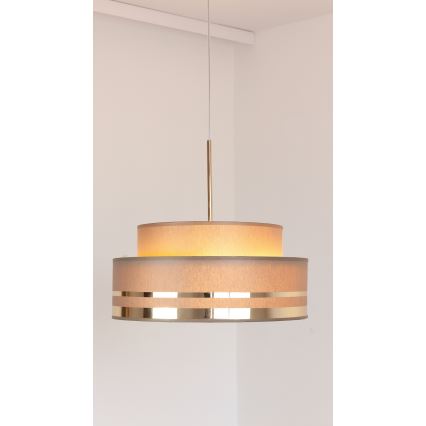 Żyrandol na lince TAMI 1xE27/60W/230V brązowy/złoty
