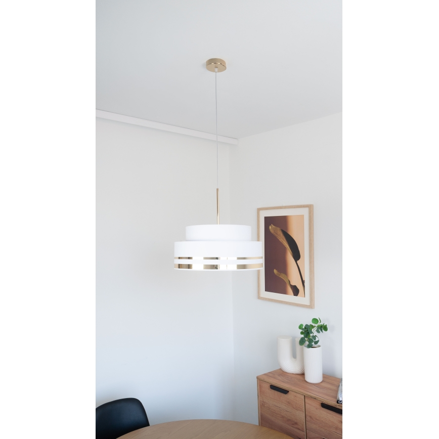 Żyrandol na lince TAMI 1xE27/60W/230V kremowy/złoty