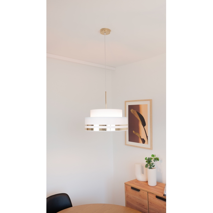 Żyrandol na lince TAMI 1xE27/60W/230V kremowy/złoty
