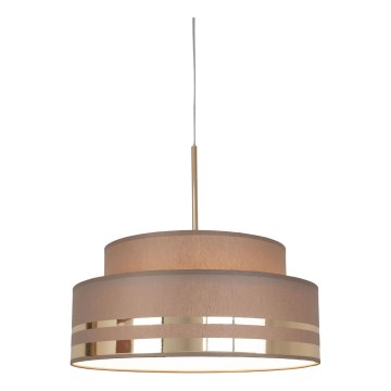 Żyrandol na lince TAMI 1xE27/60W/230V śr. 40 cm brązowy/złoty