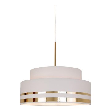 Żyrandol na lince TAMI 1xE27/60W/230V śr. 40 cm kremowy/złoty