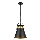 Żyrandol na lince TAO 1xE27/60W/230V śr. 25 cm czarny