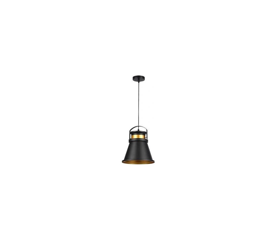 Żyrandol na lince TAO 1xE27/60W/230V śr. 25 cm czarny