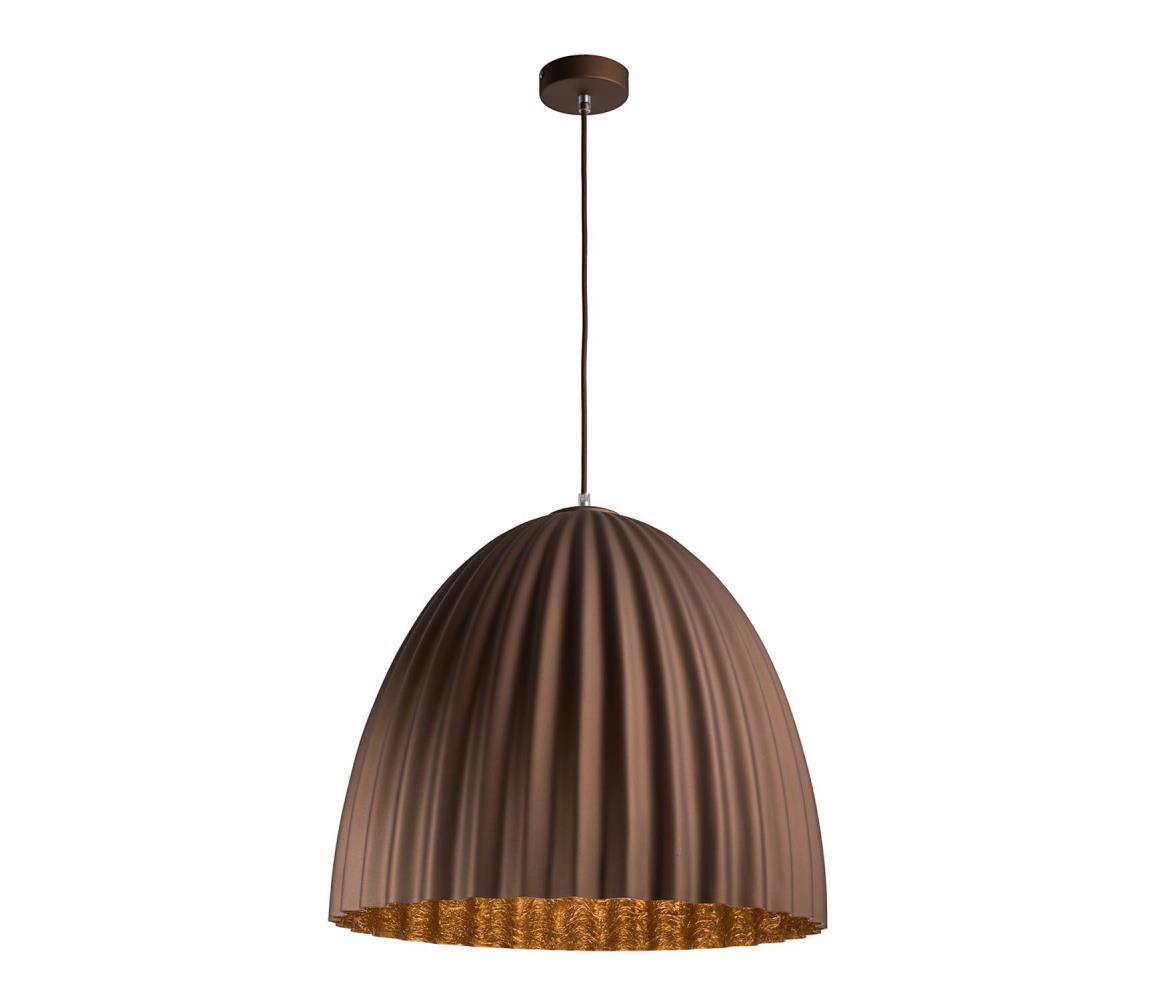 Żyrandol na lince T 1xE27/60W/230V śr. 50 cm brązowy/złoty