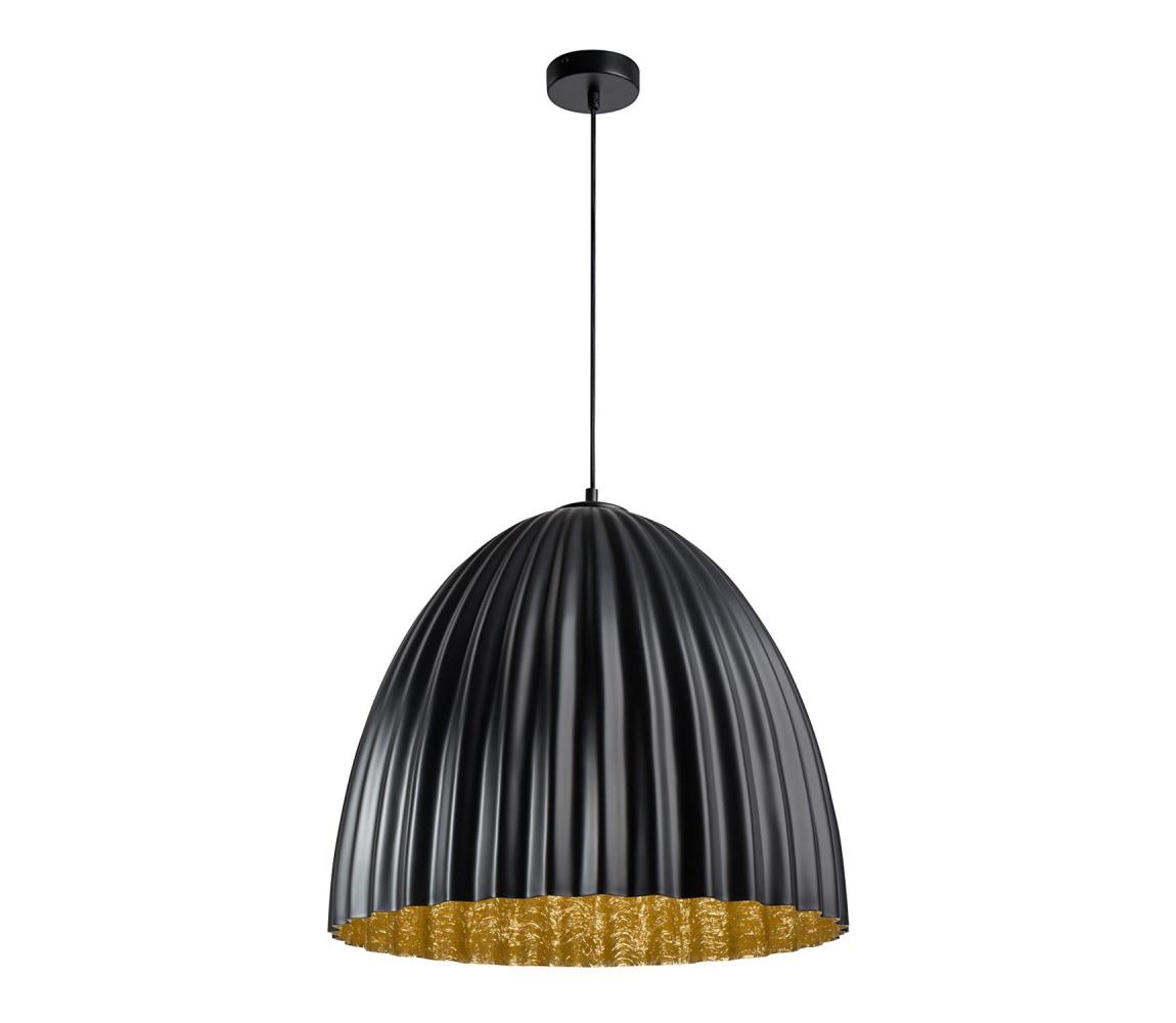 Żyrandol na lince T 1xE27/60W/230V śr. 70 cm czarny/złoty