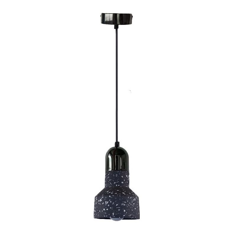 Żyrandol na lince TERRAZZO 1xE27/60W/230V śr. 12 cm czarny