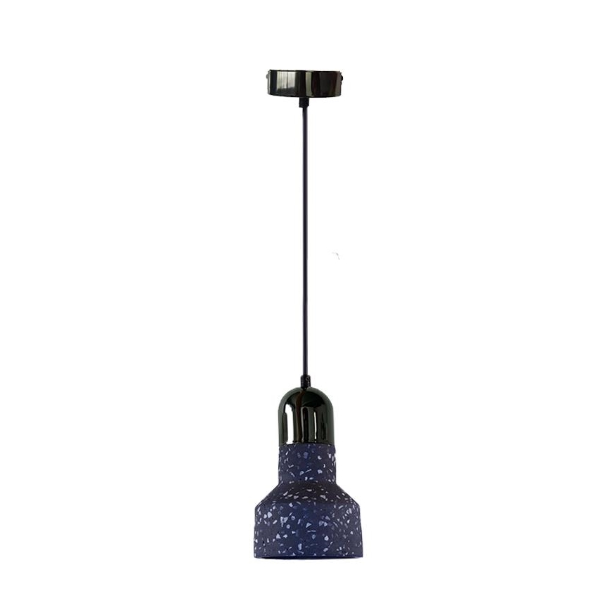 Żyrandol na lince TERRAZZO 1xE27/60W/230V śr. 12 cm czarny