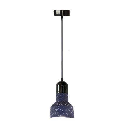 Żyrandol na lince TERRAZZO 1xE27/60W/230V śr. 12 cm czarny