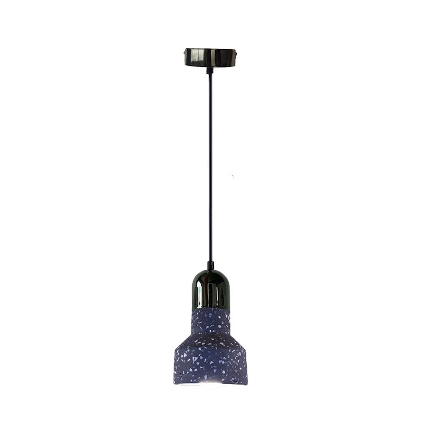 Żyrandol na lince TERRAZZO 1xE27/60W/230V śr. 12 cm czarny